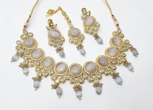 Brass kundan necklace set (1)