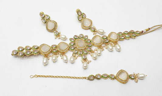 Brass Kundan choker (2)