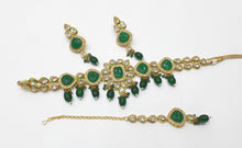 Load image into Gallery viewer, Brass Kundan Necklace Set (2)