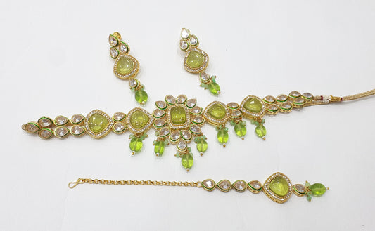Brass Kundan choker (2)