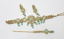 Load image into Gallery viewer, Brass Kundan Necklace Set (2)