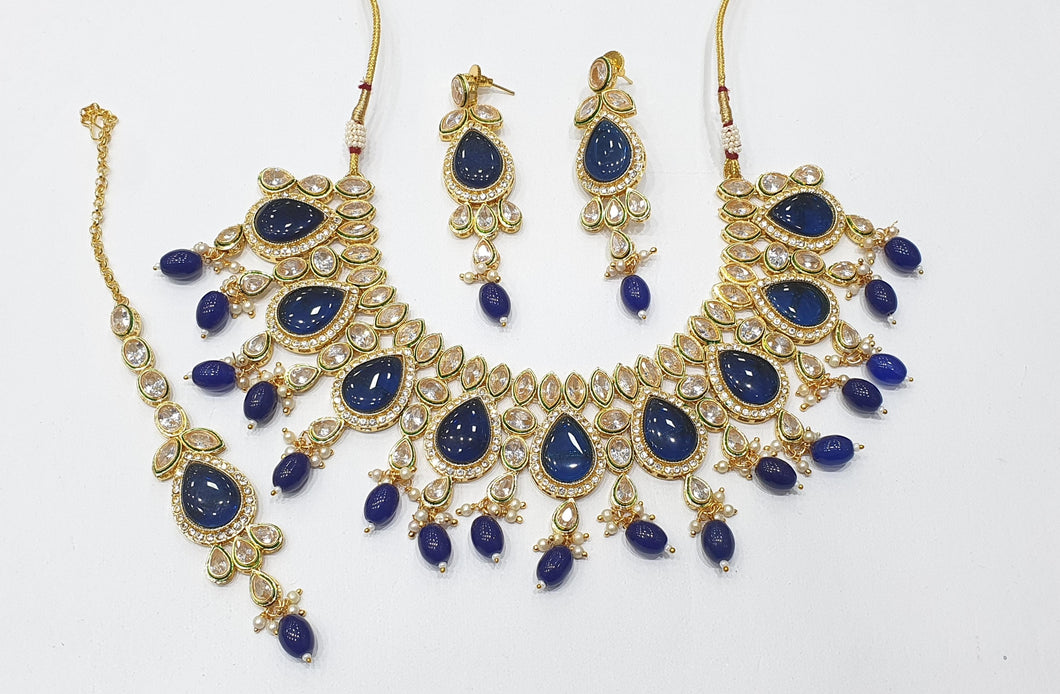 Brass Kundan Necklace Set (4)