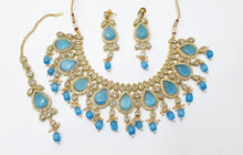 Load image into Gallery viewer, Brass Kundan Necklace Set (4)