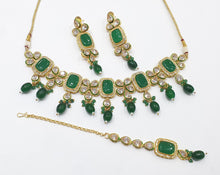 Load image into Gallery viewer, Brass Kundan Necklace set (5)