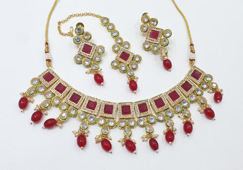 Brass Kundan Necklace Set (7)