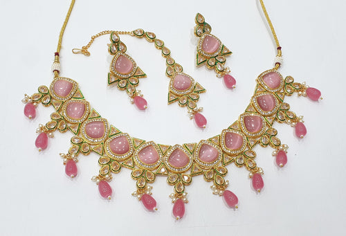 Brass Kundan Necklace Set (9)