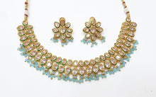 Load image into Gallery viewer, Brass Kundan Necklace Set (8)