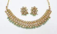 Load image into Gallery viewer, Brass Kundan Necklace Set (8)