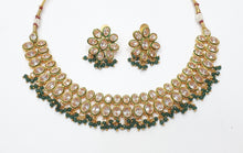 Load image into Gallery viewer, Brass Kundan Necklace Set (8)