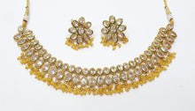 Load image into Gallery viewer, Brass Kundan Necklace Set (8)