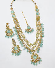 Load image into Gallery viewer, Brass Kundan Long Necklace Set (7)