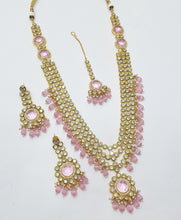 Load image into Gallery viewer, Brass Kundan Long Necklace Set (7)