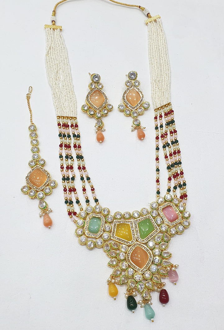 Brass Kundan Long Set (11)