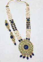 Load image into Gallery viewer, Brass Kundan Long Necklace Set (10)