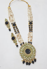 Load image into Gallery viewer, Brass Kundan Long Necklace Set (10)