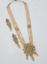 Load image into Gallery viewer, Brass Kundan Long Necklace Set (9)