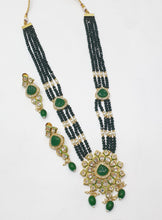 Load image into Gallery viewer, Brass Kundan Long Necklace Set (9)