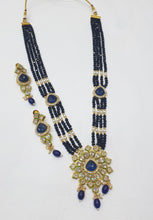 Load image into Gallery viewer, Brass Kundan Long Necklace Set (9)