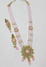 Load image into Gallery viewer, Brass Kundan Long Necklace Set (9)