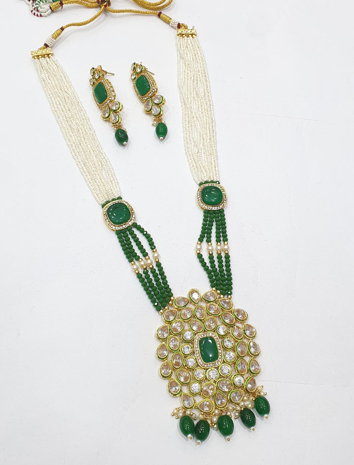 Brass Kundan Long Set (6)