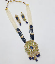 Load image into Gallery viewer, Brass Kundan Long Necklace Set (6)