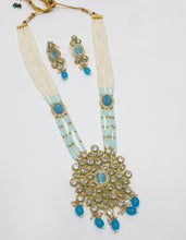 Load image into Gallery viewer, Brass Kundan Long Necklace Set (5)