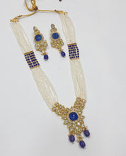 Load image into Gallery viewer, Brass Kundan Long Necklace Set (4)