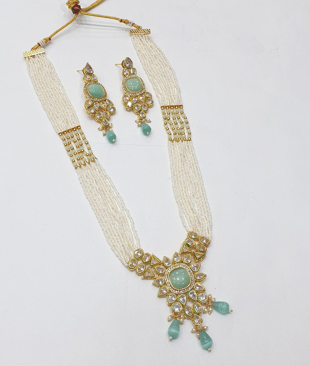 Brass Kundan Long Set (4)