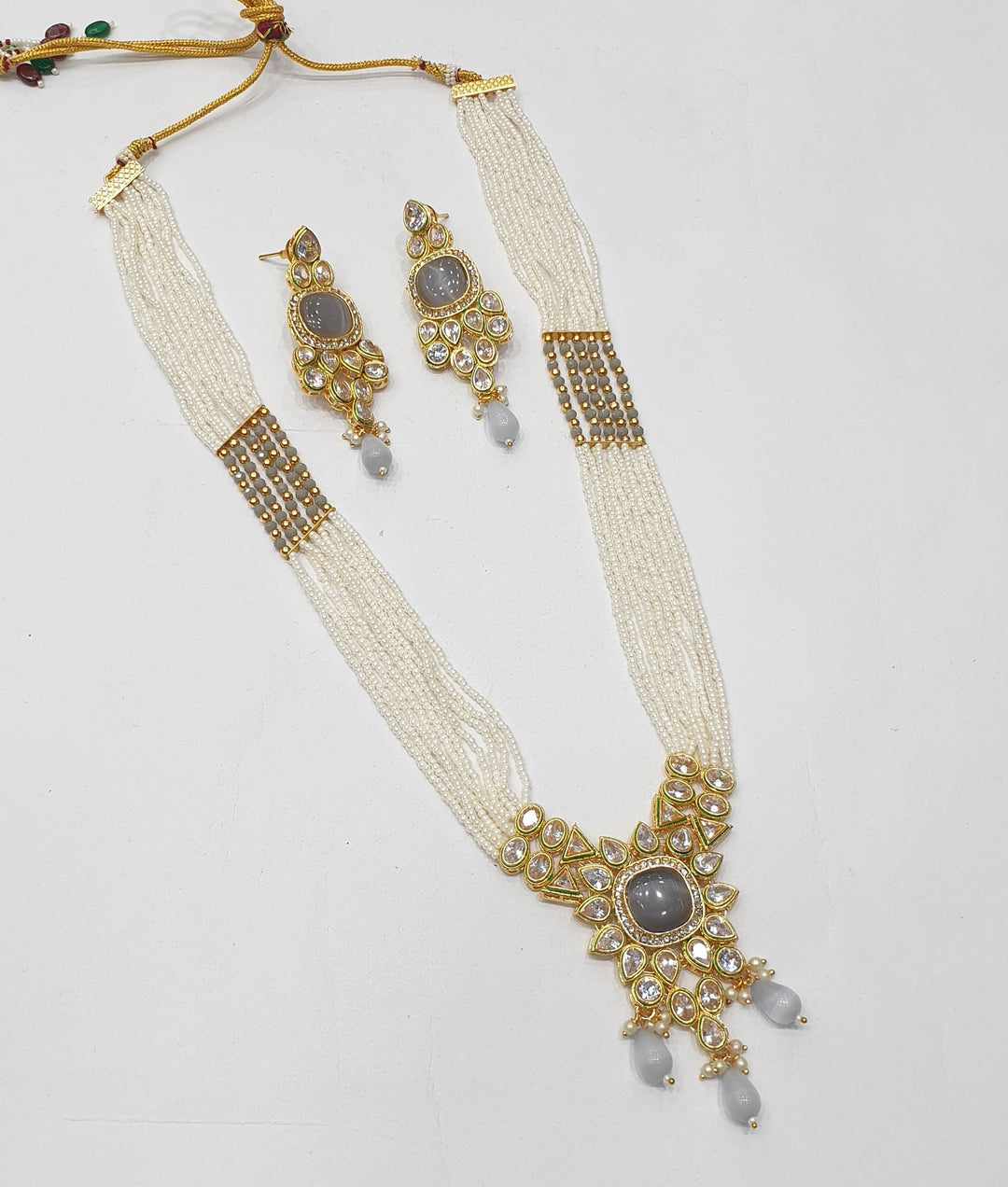 Brass Kundan Long Set (4)