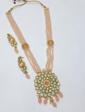 Load image into Gallery viewer, Brass Kundan Long Necklace Set (3)