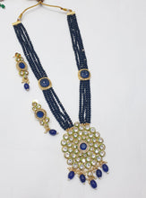 Load image into Gallery viewer, Brass Kundan Long Necklace Set (3)