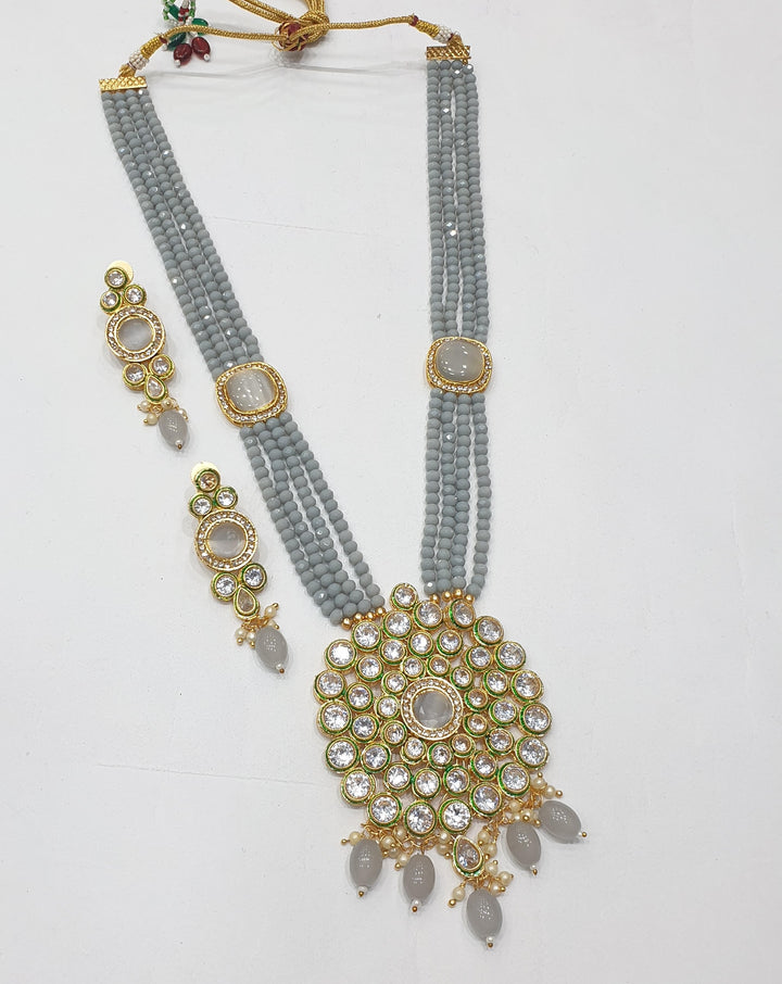 Brass Kundan Long Set (3)