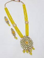 Load image into Gallery viewer, Brass Kundan Long Necklace Set (3)