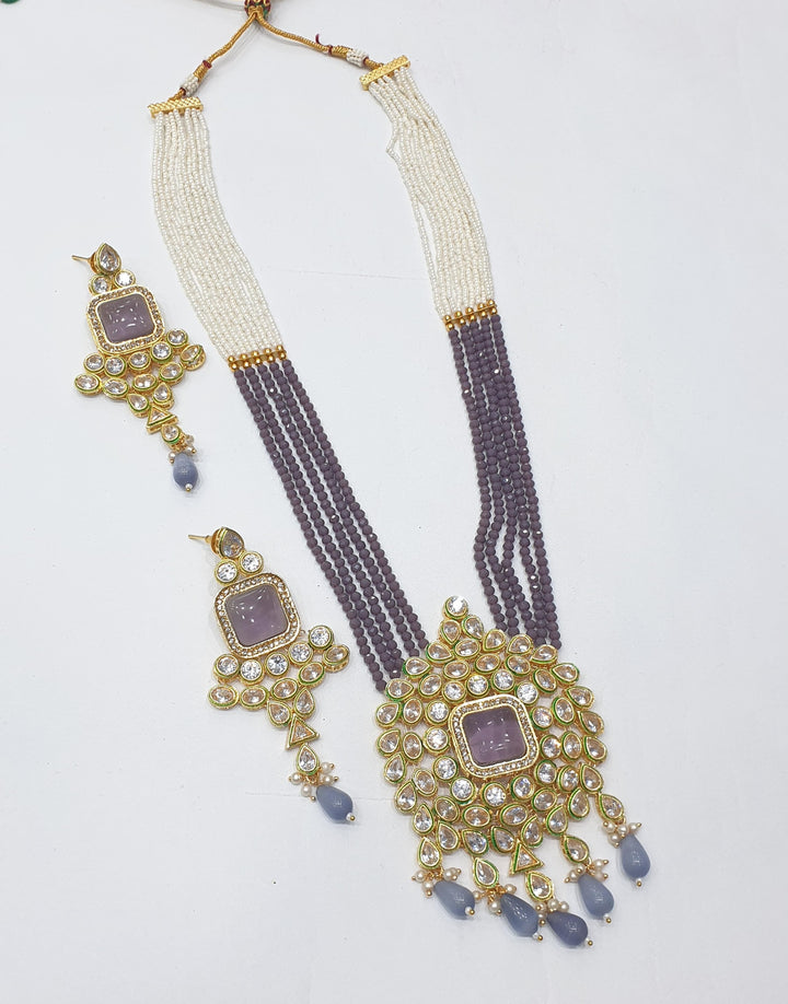 Brass Kundan Long Set (2)