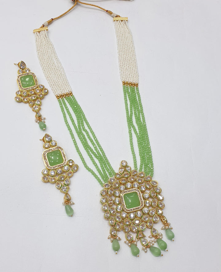 Brass Kundan Long Set (2)