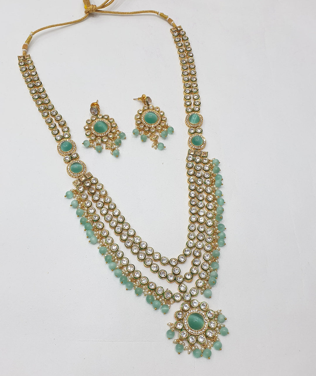 Brass Kundan Long Set