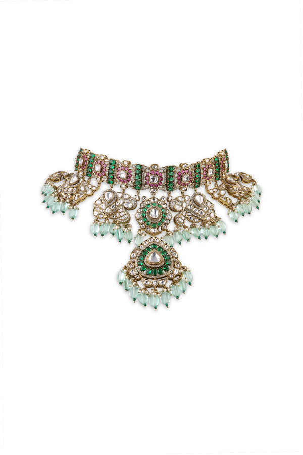 Polki Kundan Necklace 09601