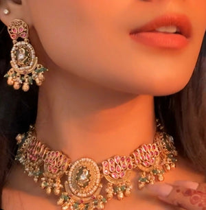 Anshika Statement Necklace - Elegant & Unique Design - KRISHNA'S SWETA JEWELLERY