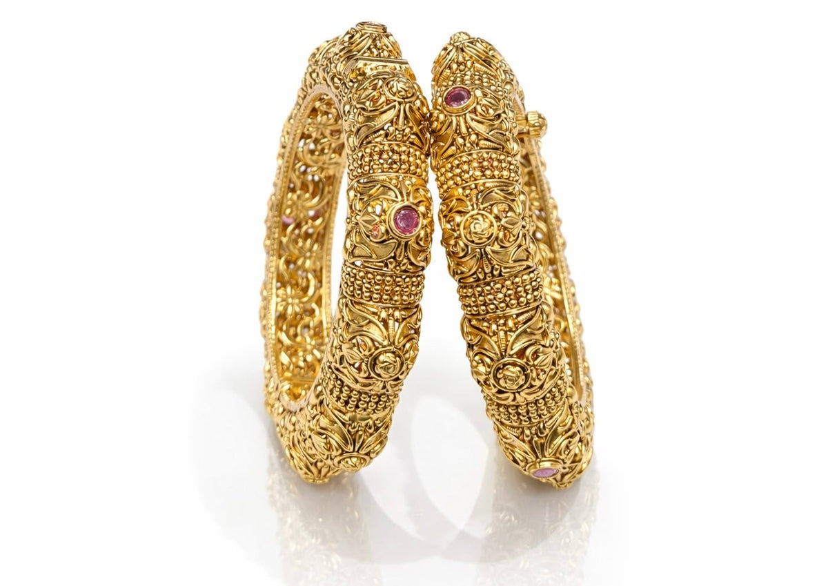 Antique Bangles 01356 - KRISHNA'S SWETA JEWELLERY