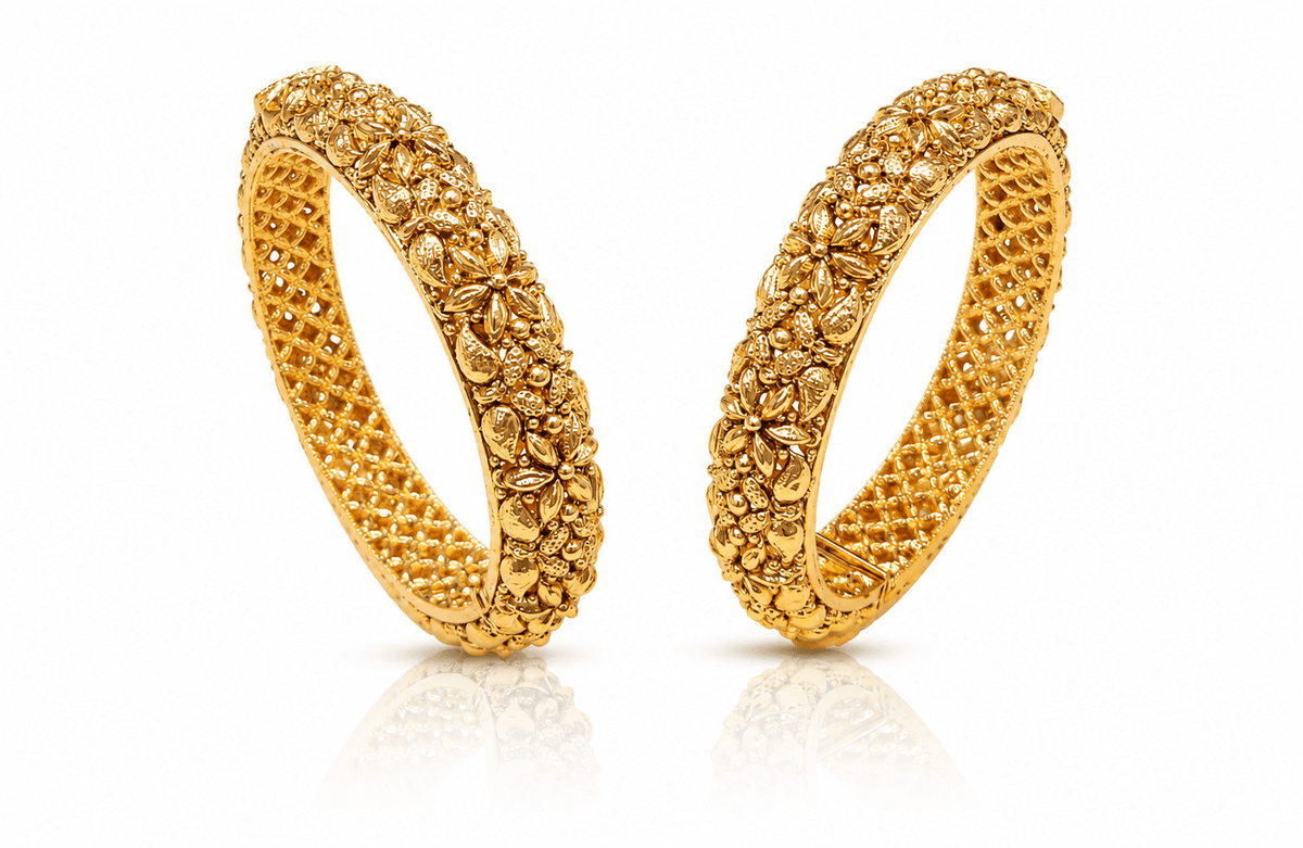 Antique bangles 01739 - KRISHNA'S SWETA JEWELLERY