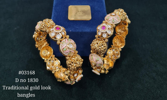 Antique Bangles 03168 - KRISHNA'S SWETA JEWELLERY