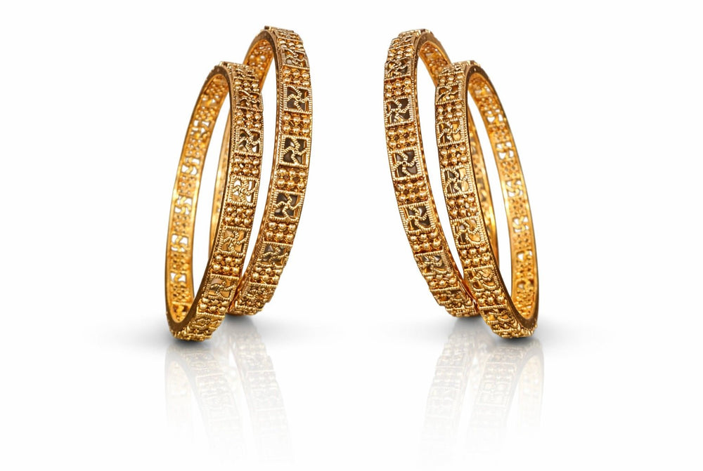 Antique Bangles 08447 Set of 4 - KRISHNA'S SWETA JEWELLERY