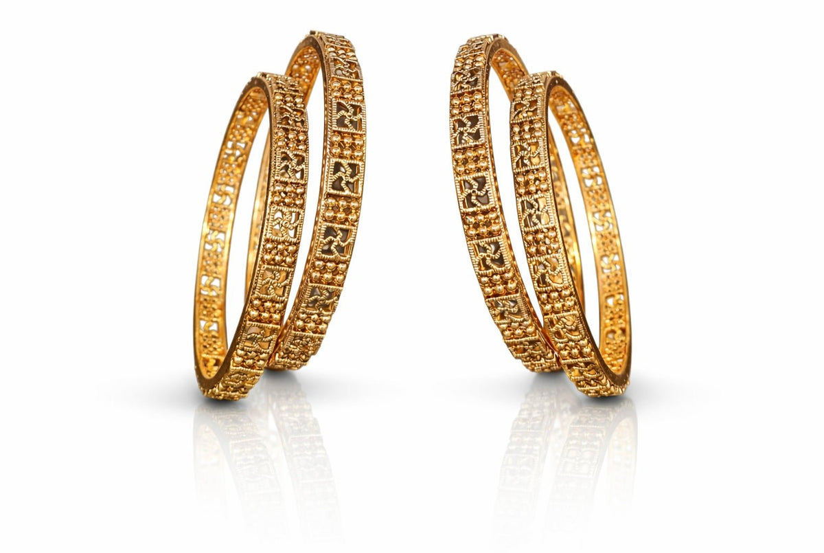 Antique Bangles 08447 Set of 4 - KRISHNA'S SWETA JEWELLERY