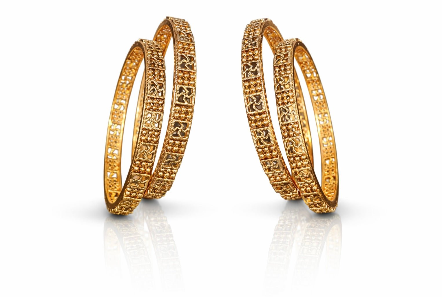 Antique Bangles 08447 Set of 4 - KRISHNA'S SWETA JEWELLERY
