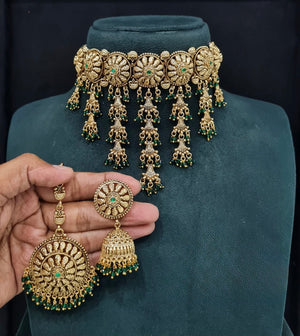 Antique Choker 04629 - KRISHNA'S SWETA JEWELLERY