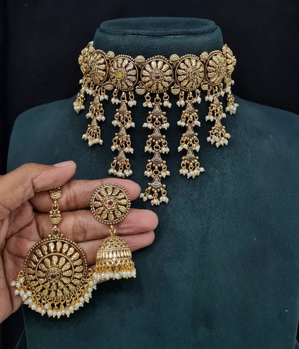 Antique Choker 04629 - KRISHNA'S SWETA JEWELLERY