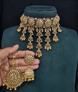 Antique Choker 04629 - KRISHNA'S SWETA JEWELLERY