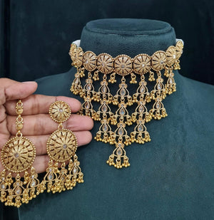 Antique Choker 04630 - KRISHNA'S SWETA JEWELLERY