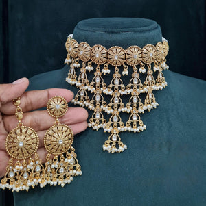 Antique Choker 04630 - KRISHNA'S SWETA JEWELLERY
