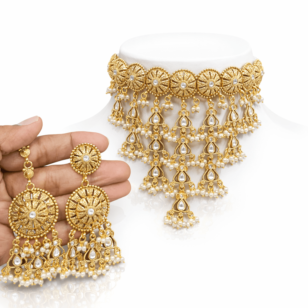 Antique Choker 04630 - KRISHNA'S SWETA JEWELLERY